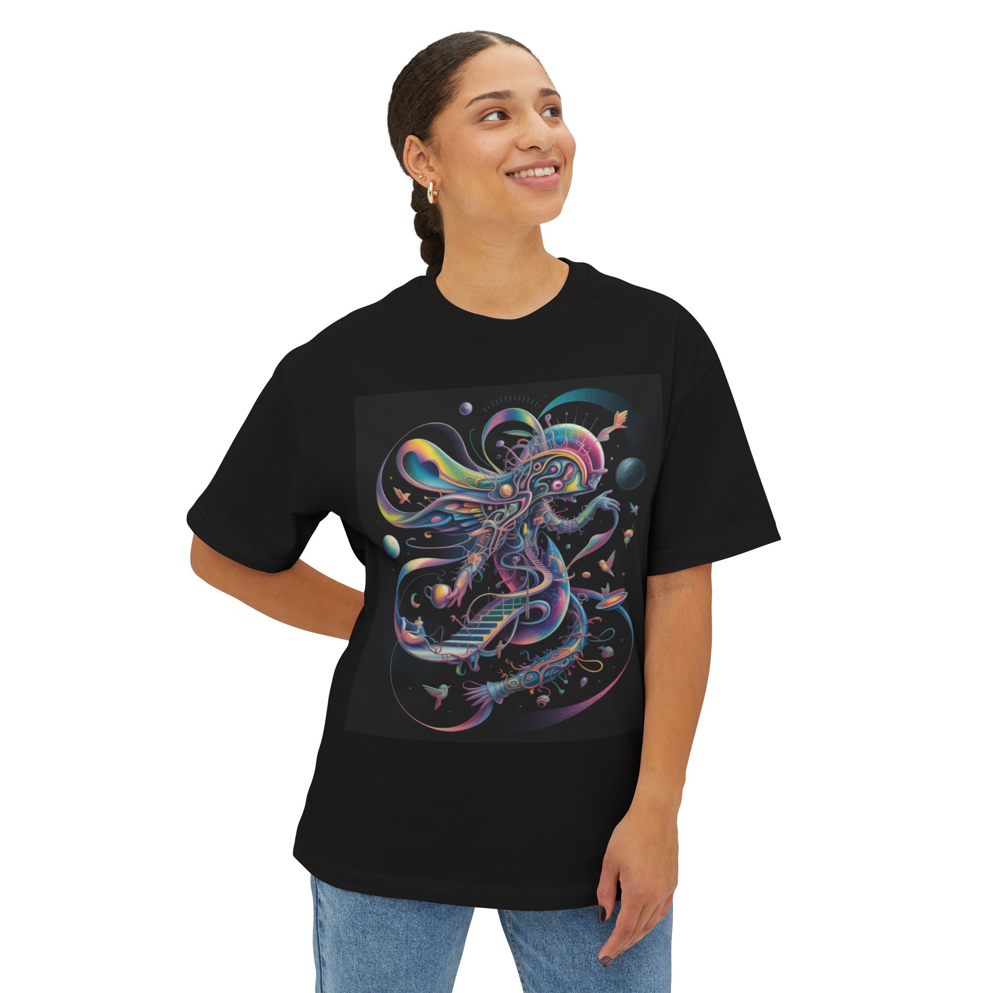 Pastel Daemon Oversized Tee - Cosmic Syntax Edition