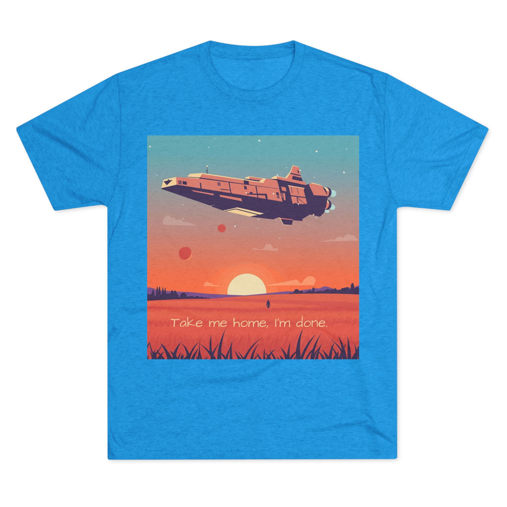 Spaceship Sunset Unisex Tee - Take Me Home, I'm Done