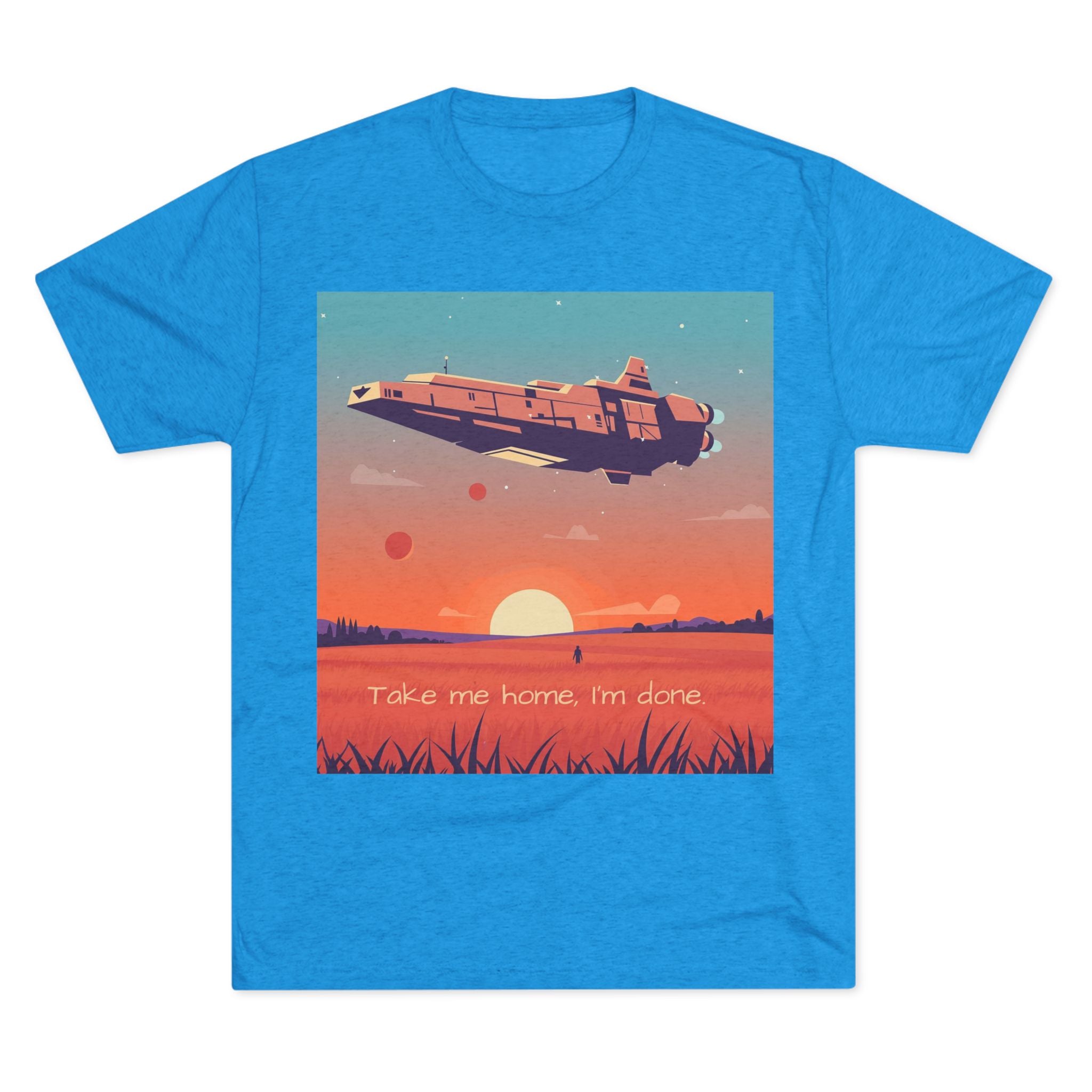 Spaceship Sunset Unisex Tee - Take Me Home, I'm Done